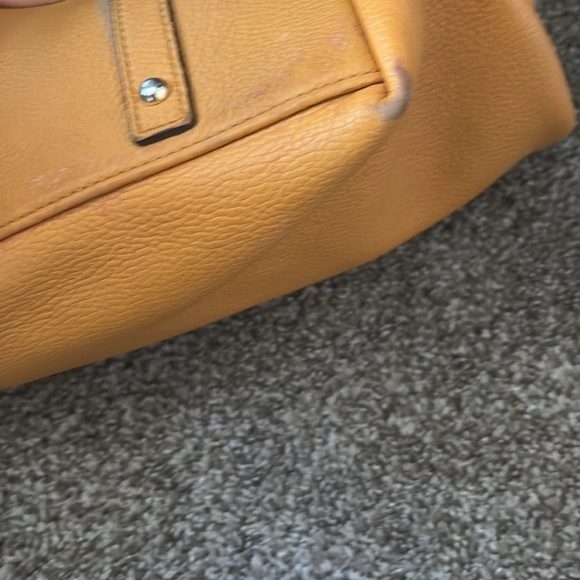 Dooney and Bourke Mustard Yellow Pebble Grain Logo Lock Sac - Picture 10 of 11